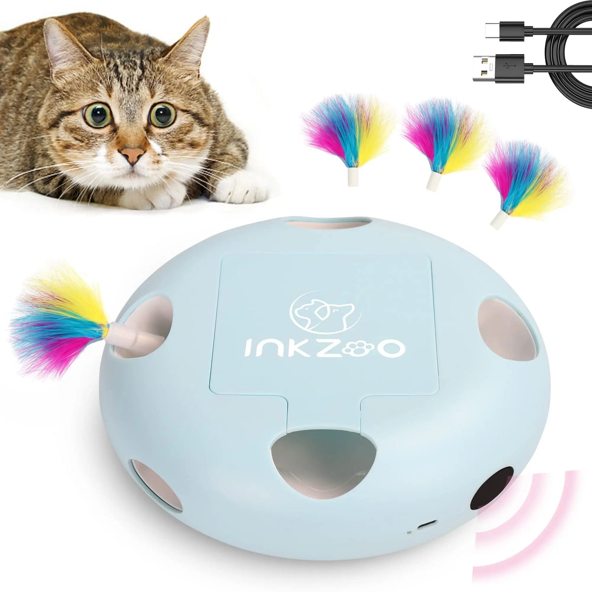 Jeux Chat - PlumeMagique™ - Bleu - Le Monde Des Chats Mignons