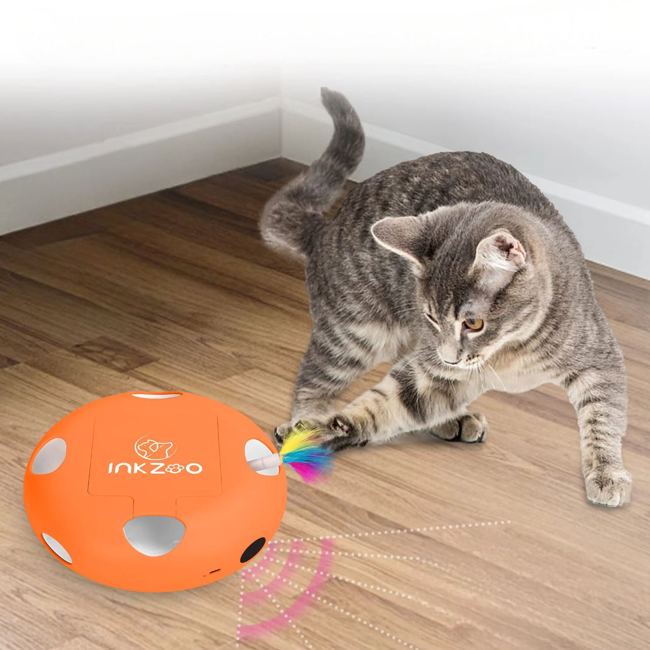 Jeux Chat - PlumeMagique™ - Orange - Le Monde Des Chats Mignons